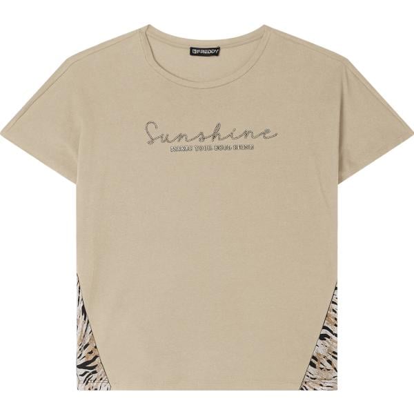 t-shirt Freddy bianco con stampe