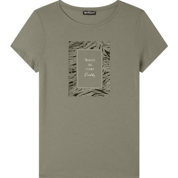 t-shirt Freddy verde animalier