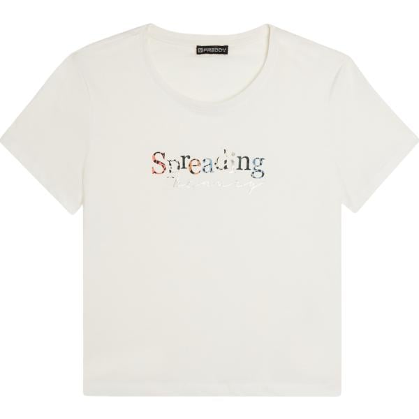 t-shirt Freddy bianco con stampe