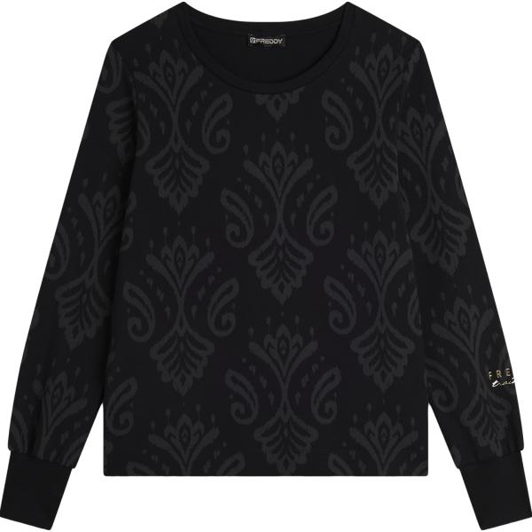 felpe Freddy nero a fiori