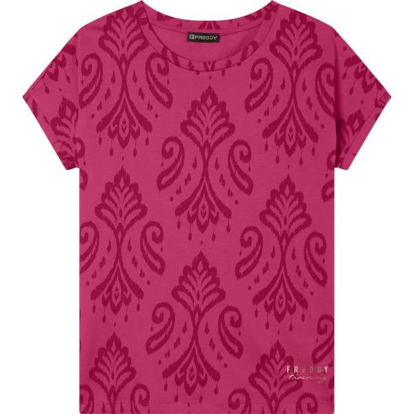 t-shirt Freddy viola a fiori
