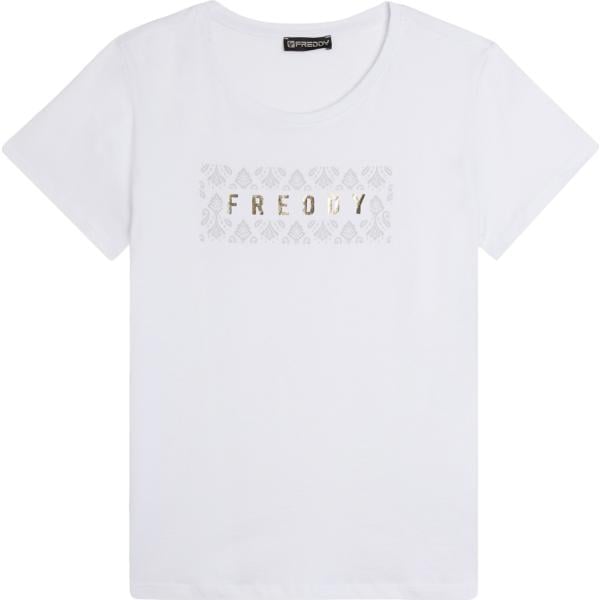 t-shirt Freddy bianco a fiori