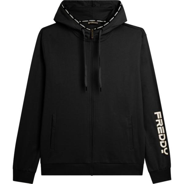 felpe con cappuccio Freddy nero con stampe
