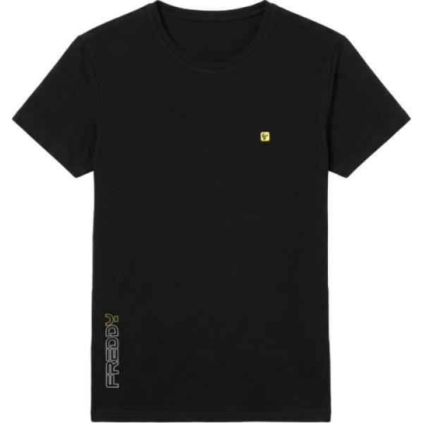 T-shirt da uomo in nero pece a maniche corte Freddy