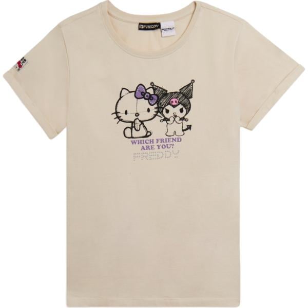 t-shirt Freddy marrone con stampe