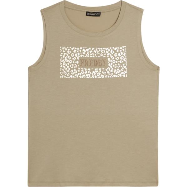 canottiere Freddy marrone animalier