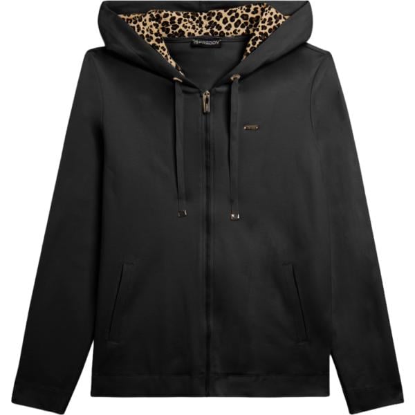felpe con cappuccio Freddy nero animalier