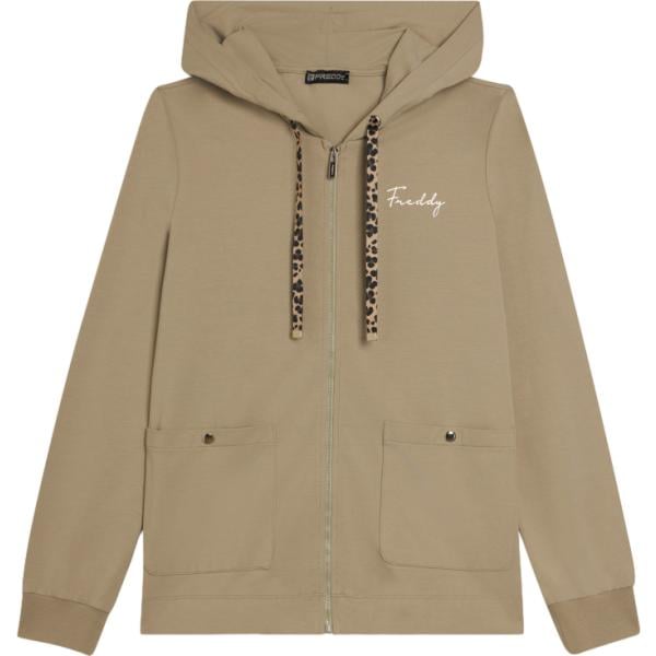 felpe con cappuccio Freddy marrone animalier