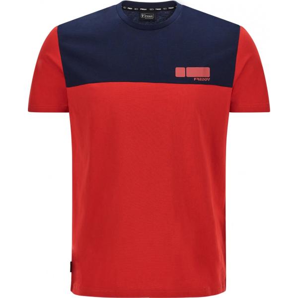 t-shirt Freddy rosso con stampe