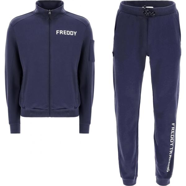 tute sportive Freddy blu con stampe