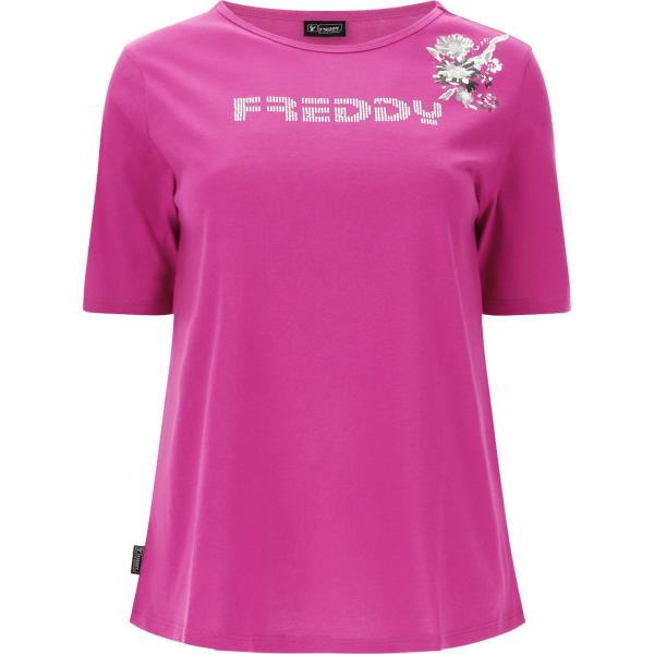 t-shirt Freddy rosa con stampe
