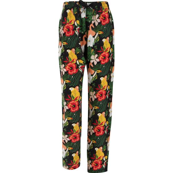 pantaloni Freddy nero a fiori