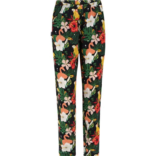 pantaloni Freddy nero a fiori