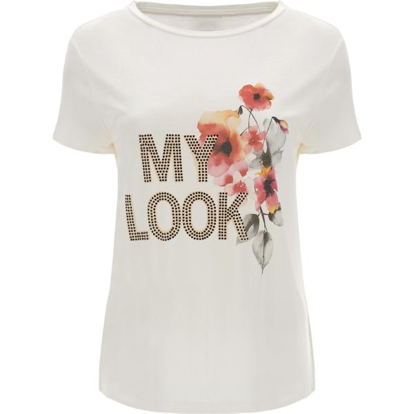 t-shirt Freddy bianco a fiori