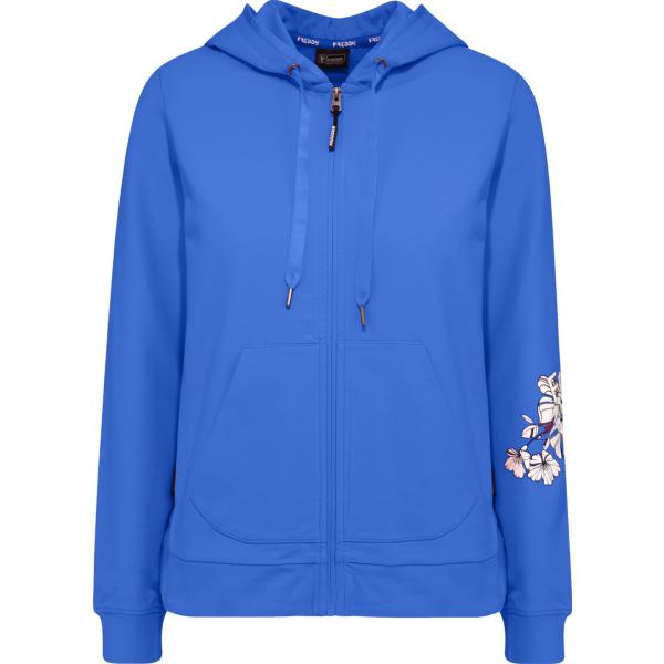 felpe con cappuccio Freddy blu a fiori