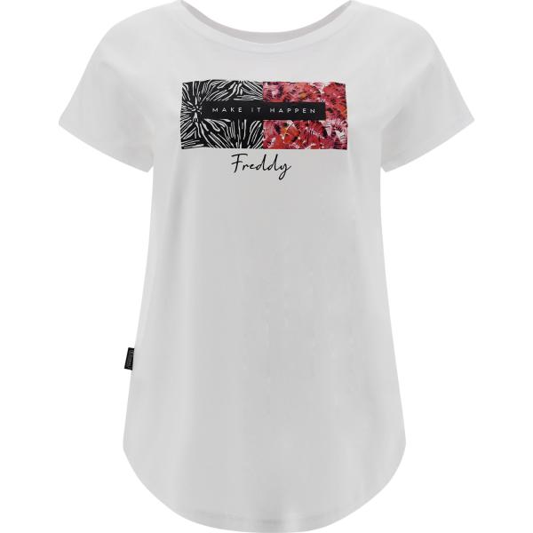 t-shirt Freddy bianco a fiori