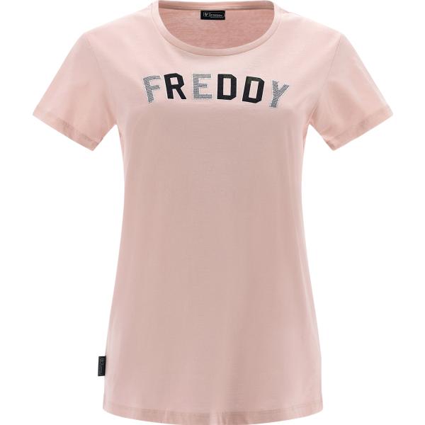t-shirt Freddy rosa con stampe