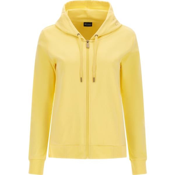 felpe con cappuccio Freddy giallo a pois