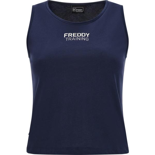top Freddy blu con stampe