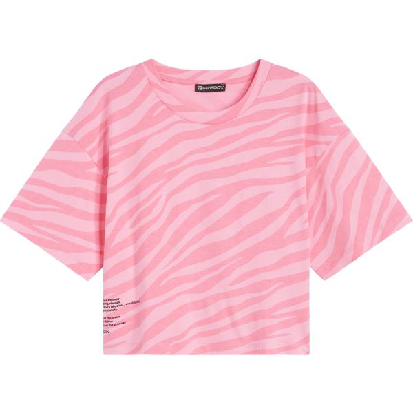 t-shirt Freddy rosa con stampe