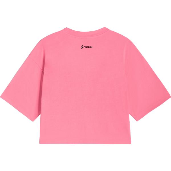 t-shirt Freddy rosa con stampe