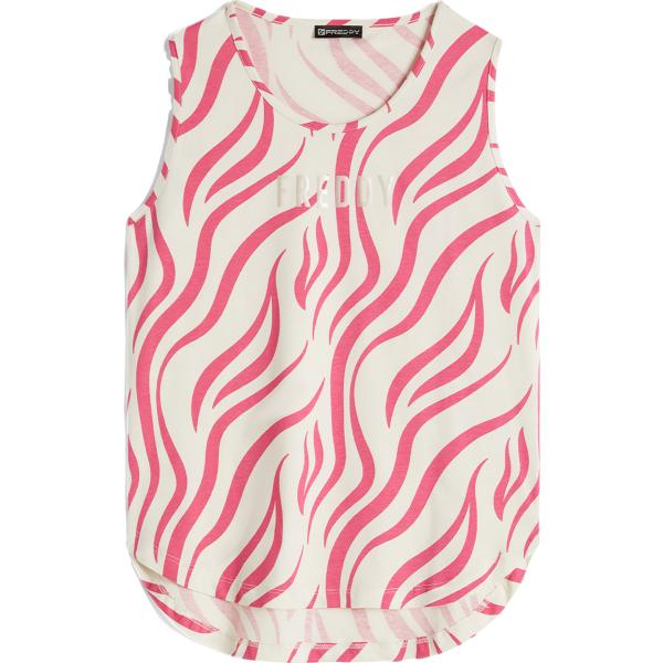 canottiere Freddy rosa con stampe