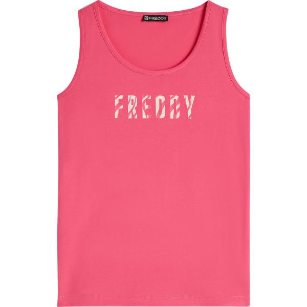canottiere Freddy rosa animalier