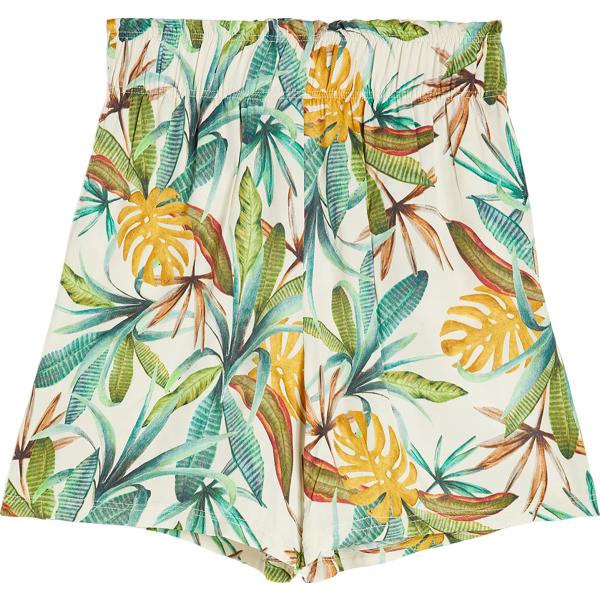pantaloni corti Freddy bianco a fiori