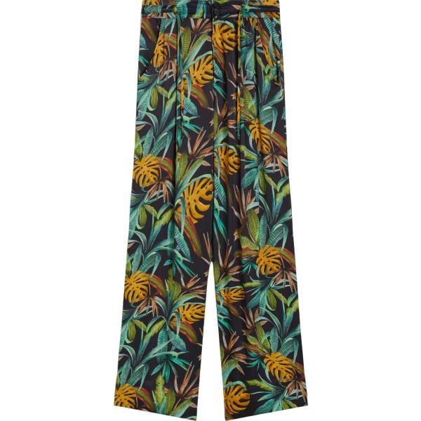 pantaloni culotte Freddy nero con stampe