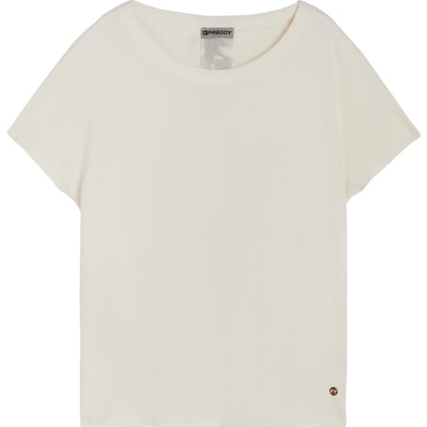 t-shirt Freddy bianco con stampe