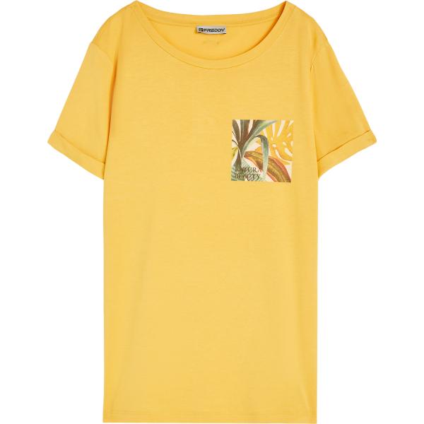 t-shirt Freddy giallo a fiori