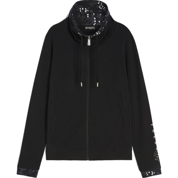 felpe con cappuccio Freddy nero a fiori