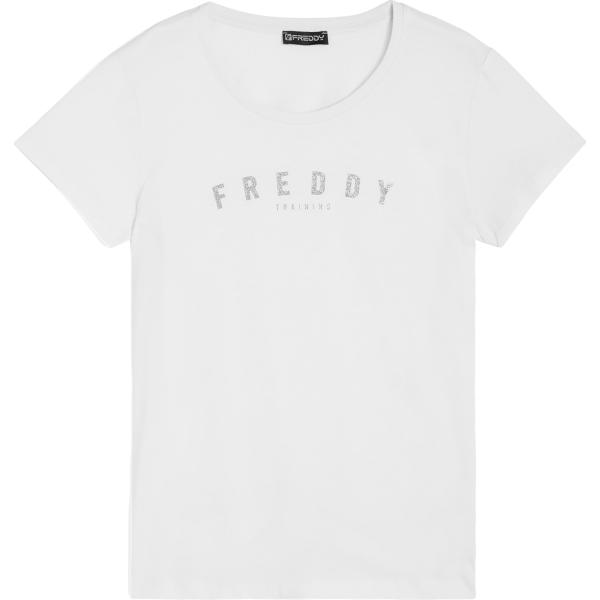 t-shirt Freddy bianco con stampe