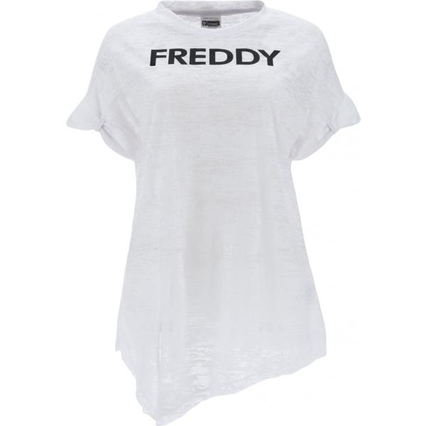 t-shirt Freddy bianco con stampe