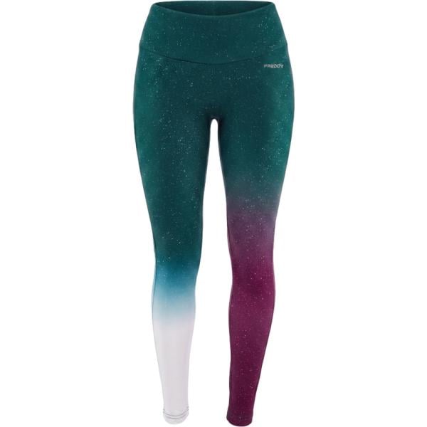 leggings sportivo Freddy verde con stampe