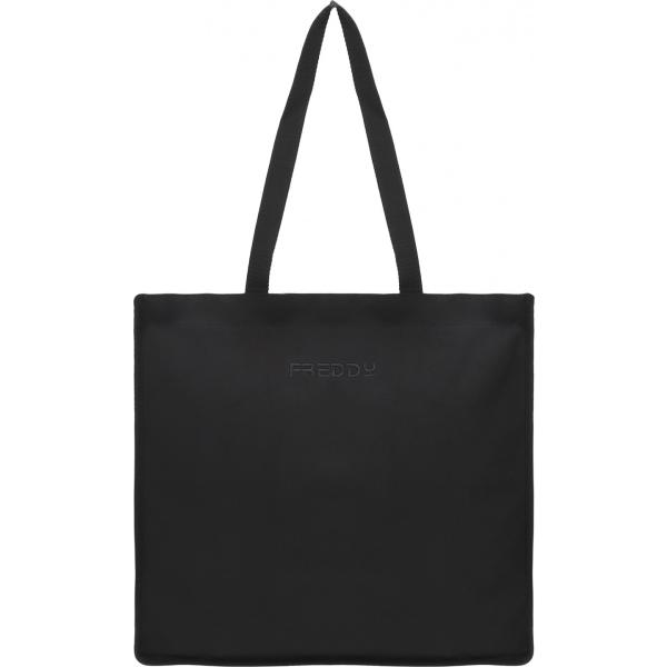 shopping bag Freddy nero tinta unita