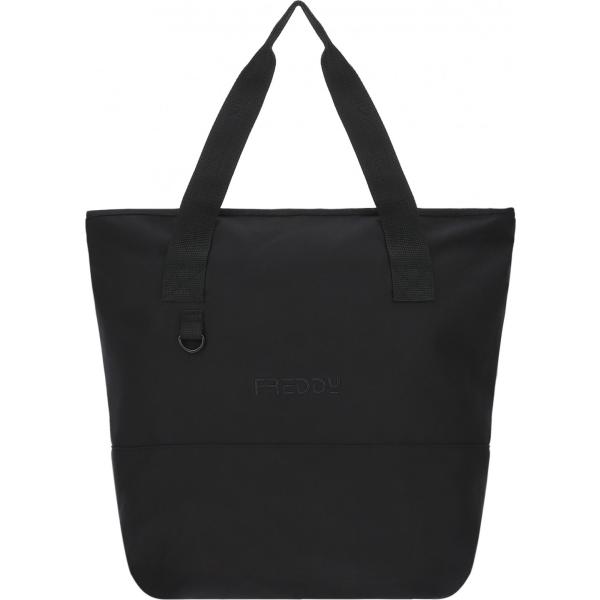 shopping bag Freddy nero tinta unita