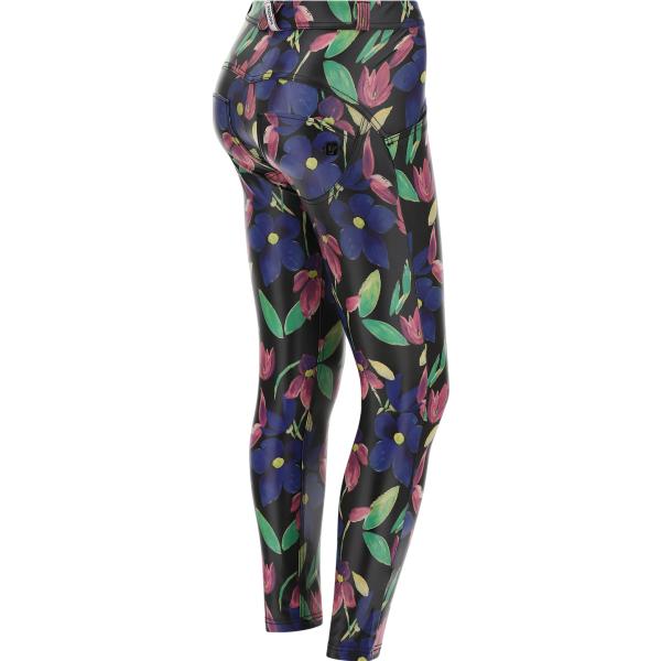 pantaloni skinny Freddy nero a fiori