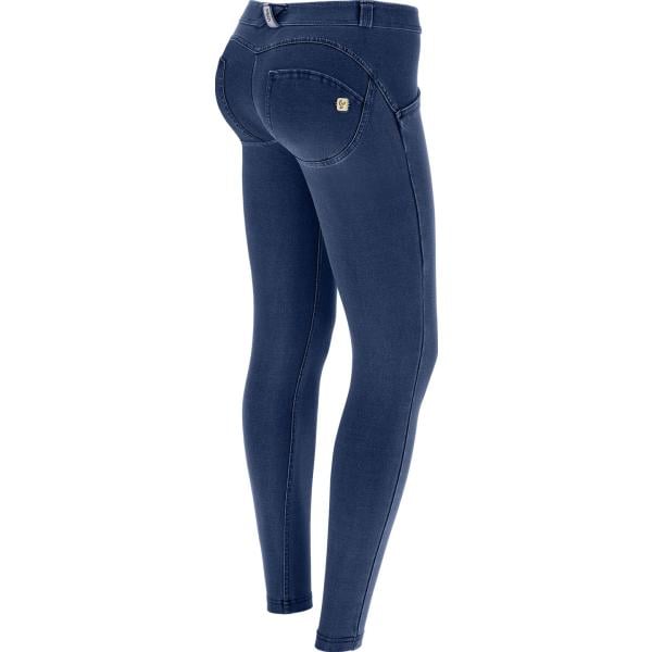 Jeggings da donna in blu scuro curvy modellante a vita bassa in denim Freddy