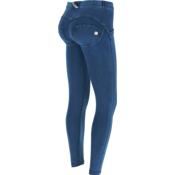 Jeggings da donna in blu scuro modellante in denim Freddy