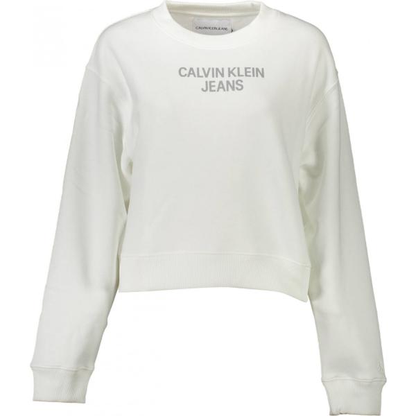 felpe Calvin klein bianco con stampe