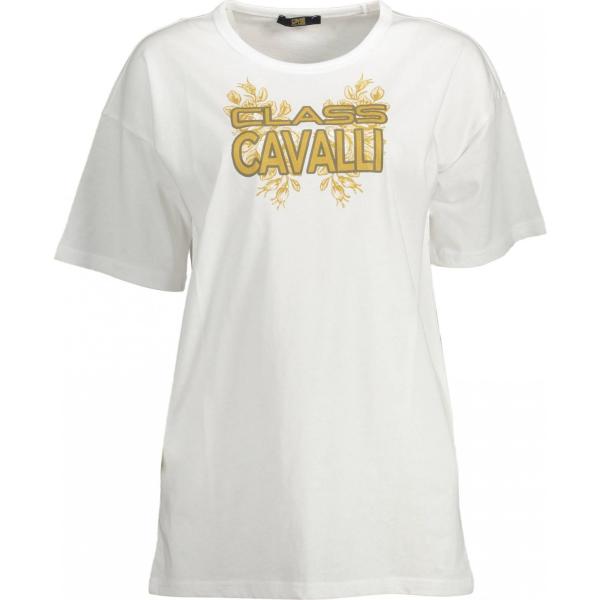 t-shirt Cavalli class bianco con stampe