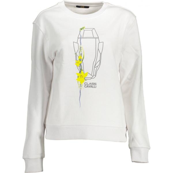 felpe Cavalli class bianco con stampe