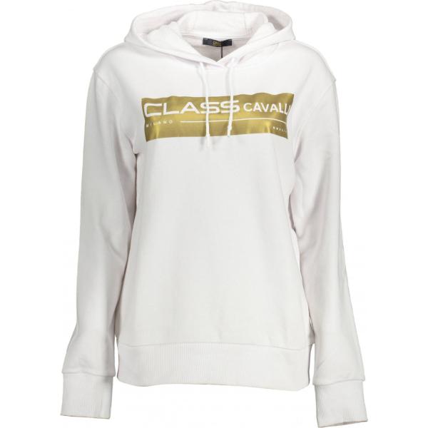 felpe con cappuccio Cavalli class bianco con stampe
