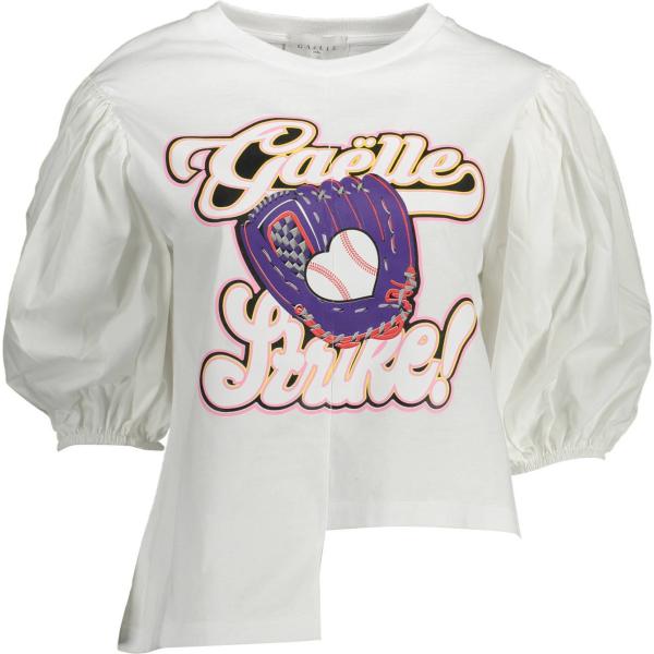 t-shirt Gaelle paris bianco con stampe