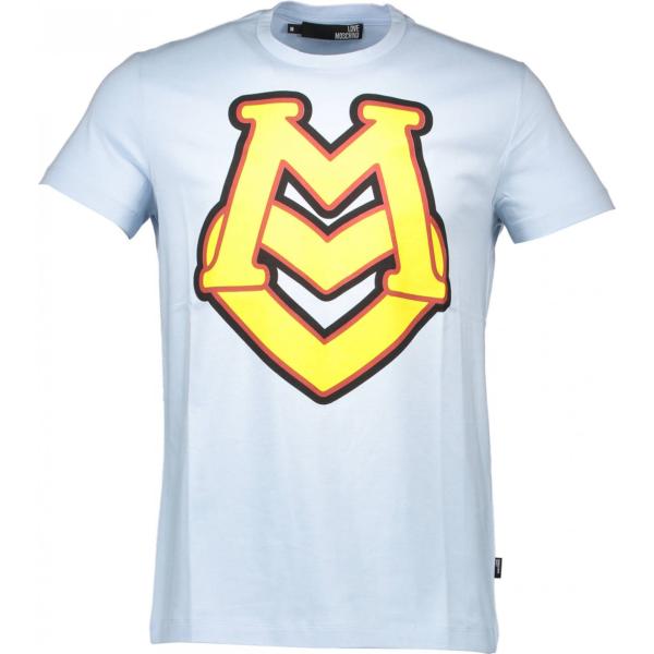 t-shirt Love moschino viola con stampe