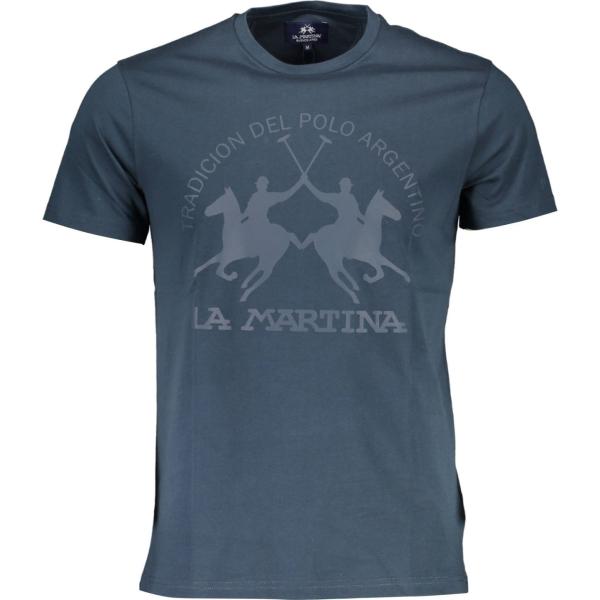 t-shirt La martina blu con stampe