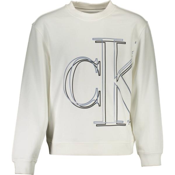 felpe Calvin klein bianco con stampe