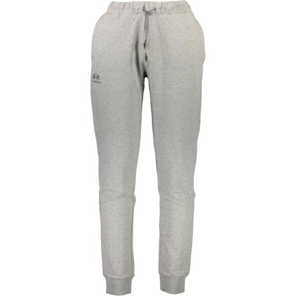 pantaloni La martina grigio con stampe