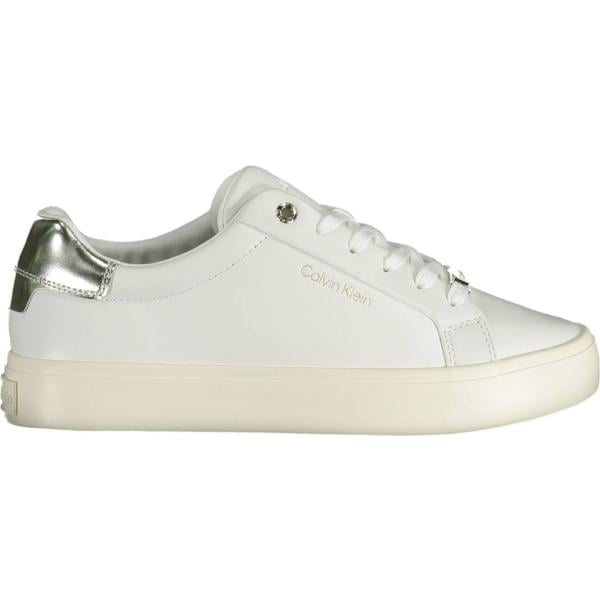 sneakers Calvin klein bianco con stampe